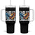 Eagles Football Tumbler With Handle Patriotic Eagle American Flag Gift - Wonder Print Shop