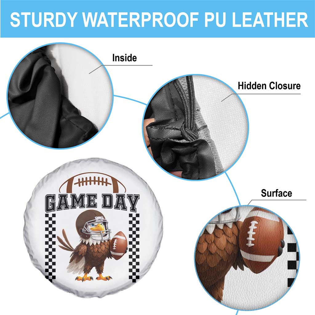 Eagle Football Spare Tire Cover Game Day Humor Gift - Wonder Print Shop