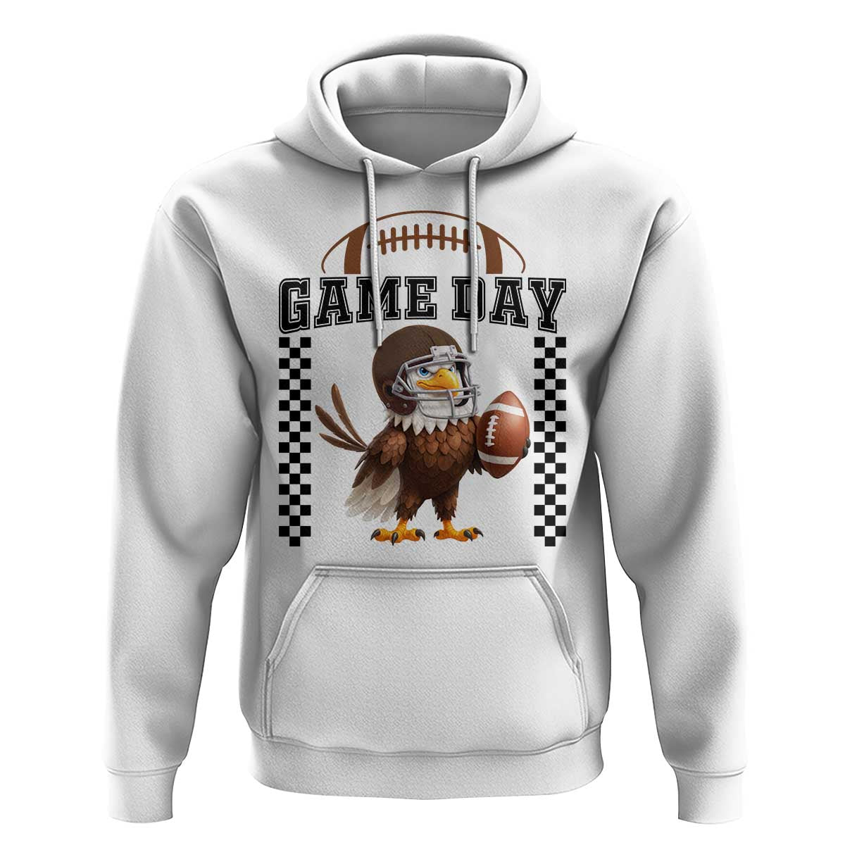 Eagle Football Hoodie Game Day Humor Gift - Wonder Print Shop