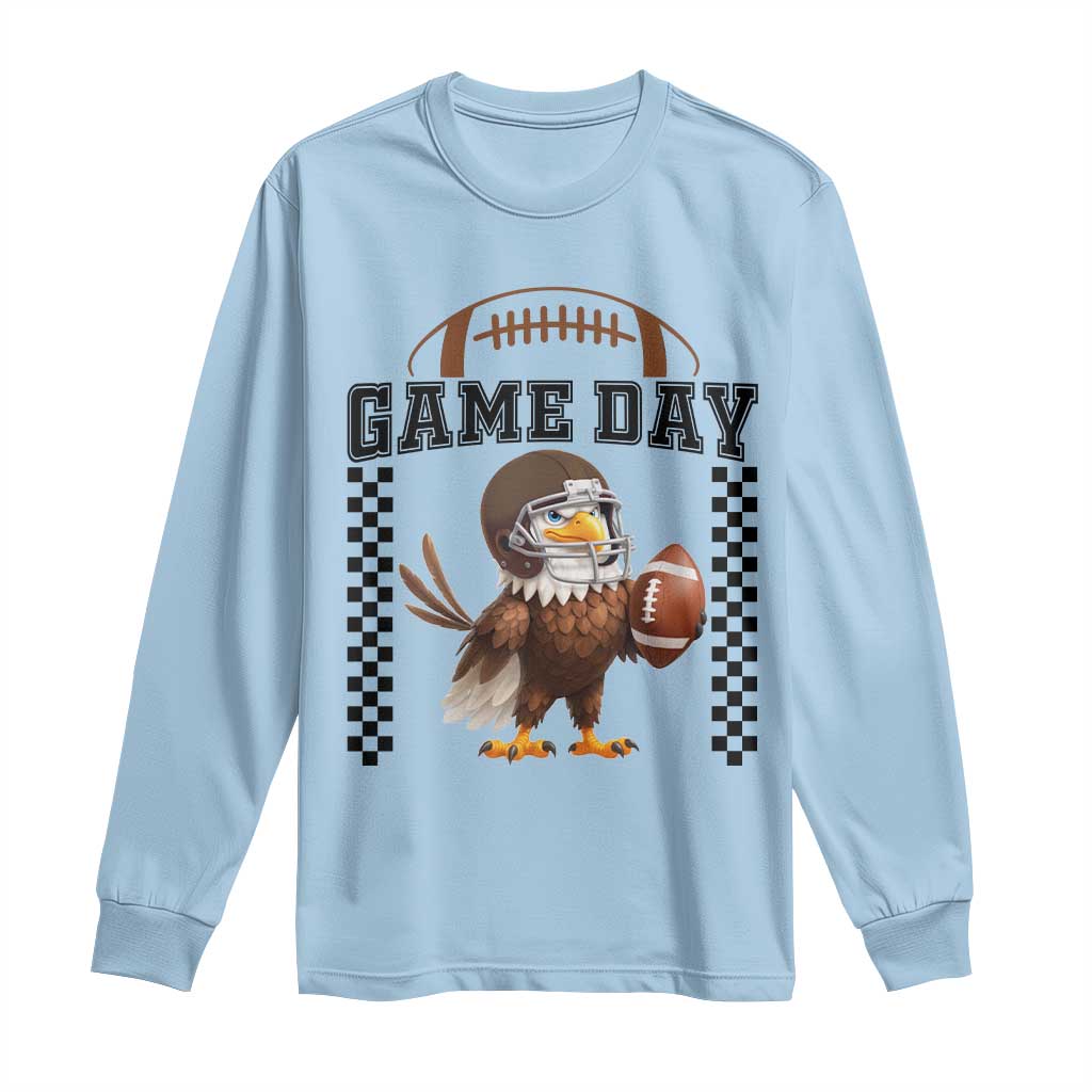 Eagle Football Long Sleeve Shirt Game Day Humor Gift - Wonder Print Shop