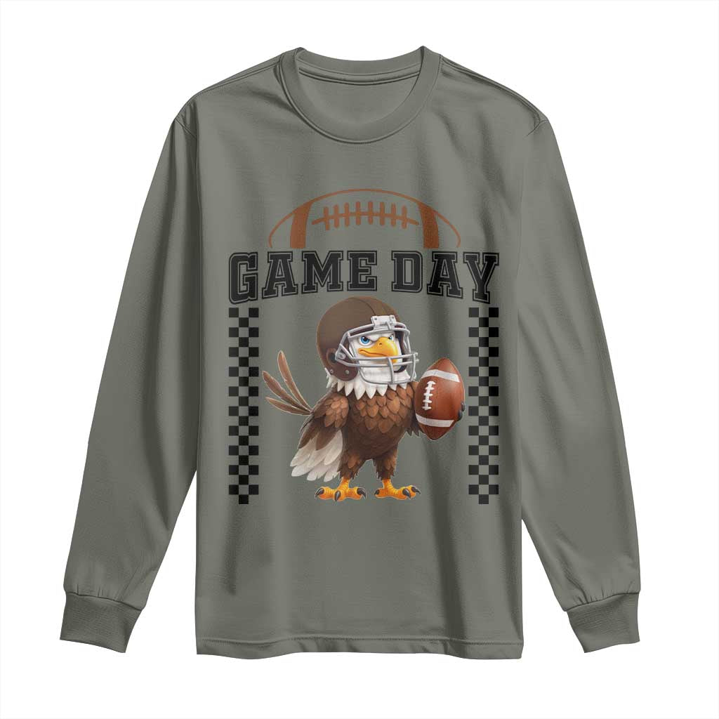 Eagle Football Long Sleeve Shirt Game Day Humor Gift - Wonder Print Shop