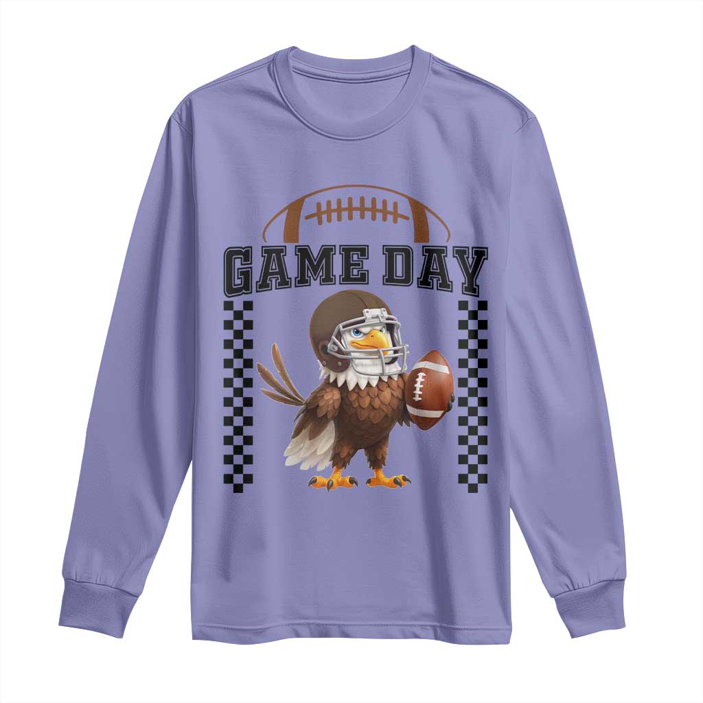 Eagle Football Long Sleeve Shirt Game Day Humor Gift - Wonder Print Shop