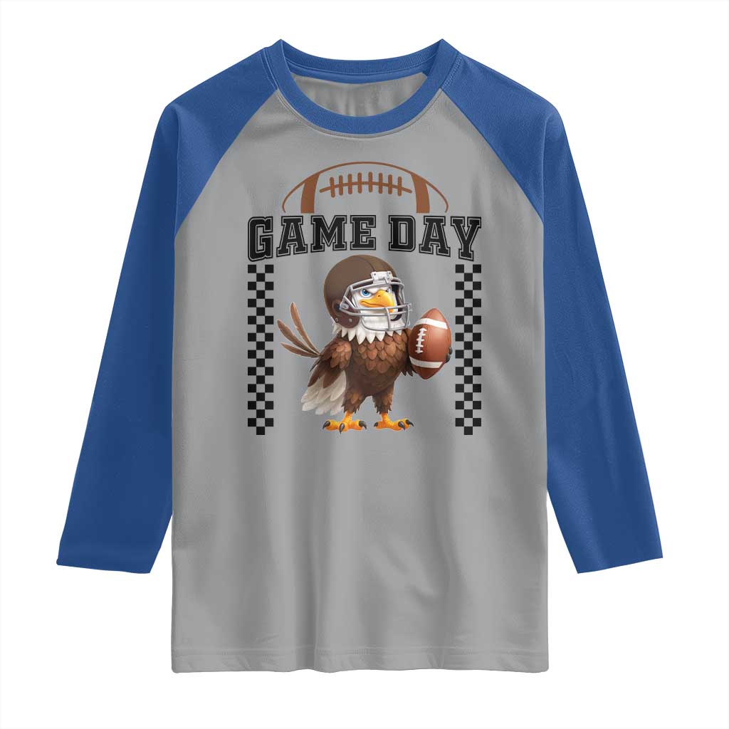 Eagle Football Raglan Shirt Game Day Humor Gift - Wonder Print Shop