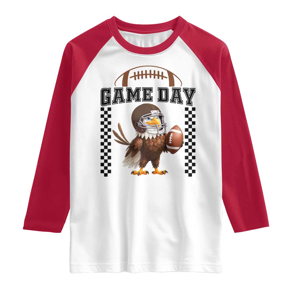 Eagle Football Raglan Shirt Game Day Humor Gift - Wonder Print Shop