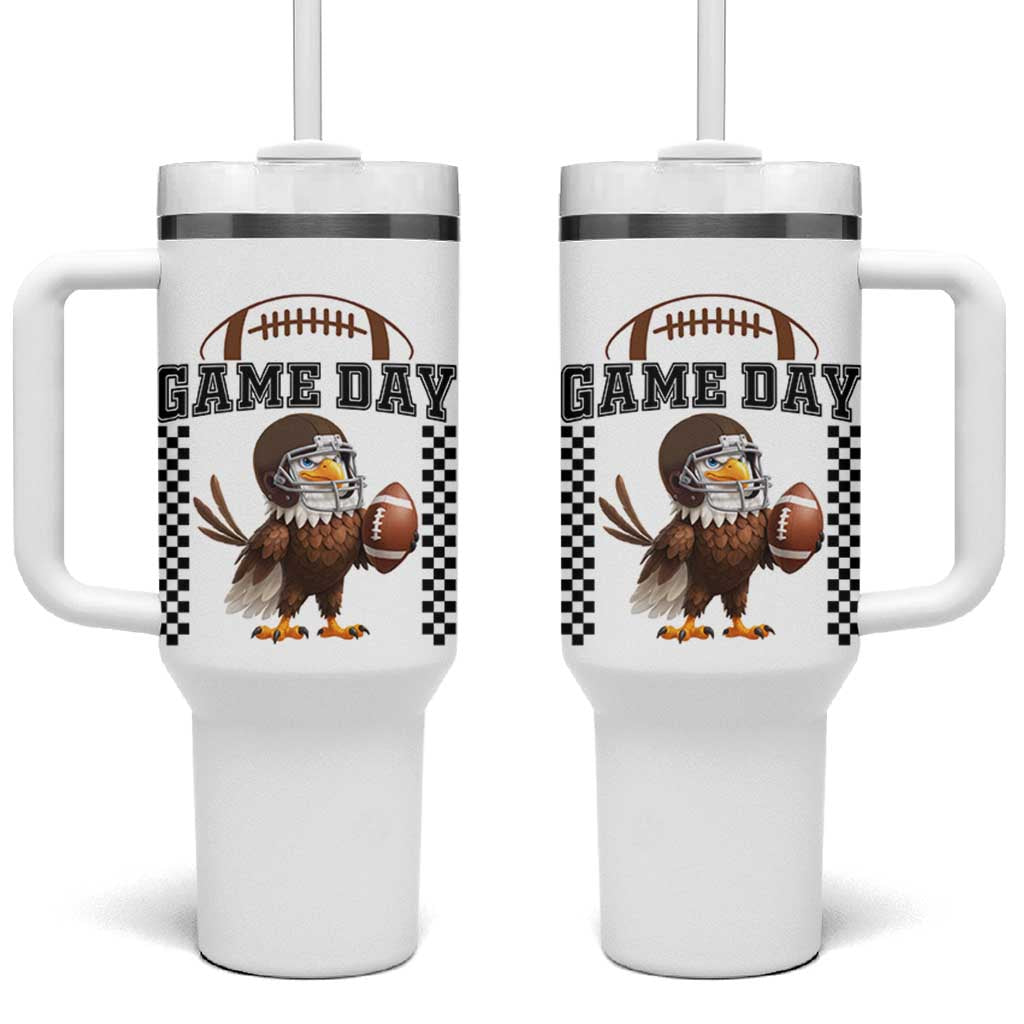 Eagle Football Tumbler With Handle Game Day Humor Gift - Wonder Print Shop