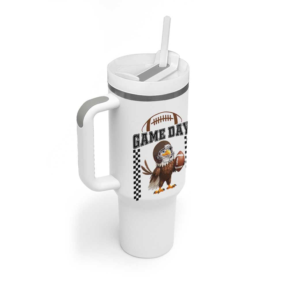 Eagle Football Tumbler With Handle Game Day Humor Gift - Wonder Print Shop