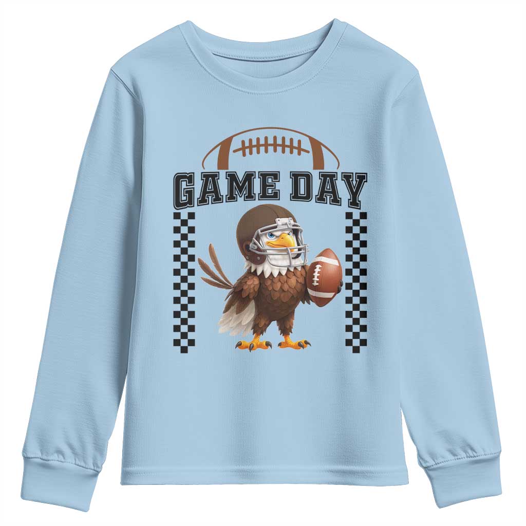 Eagle Football Youth Sweatshirt Game Day Humor Gift - Wonder Print Shop