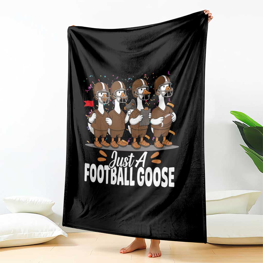 Just A Football Goose Throw Blanket Animal Sports Fan Gift - Wonder Print Shop