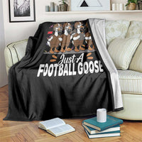 Just A Football Goose Throw Blanket Animal Sports Fan Gift - Wonder Print Shop