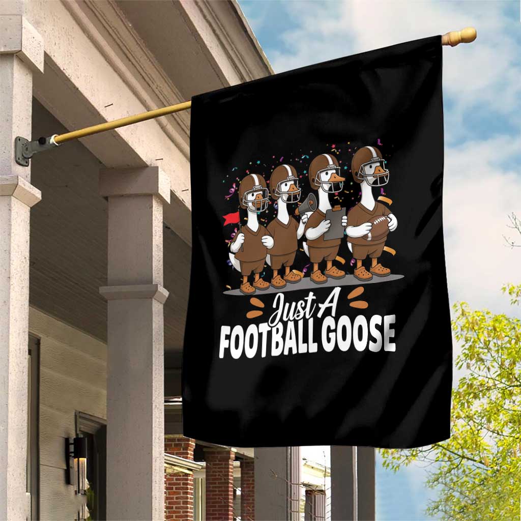 Just A Football Goose Garden Flag Animal Sports Fan Gift - Wonder Print Shop