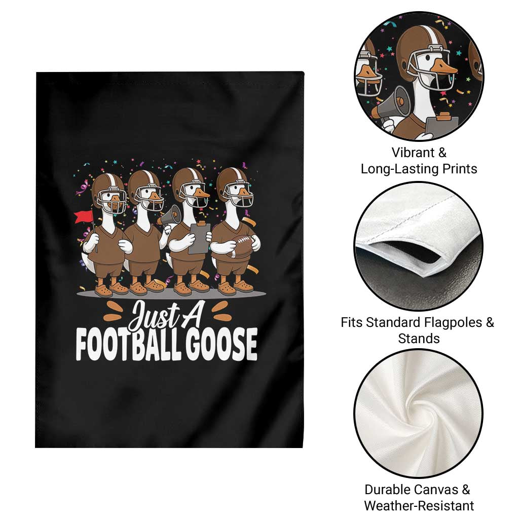 Just A Football Goose Garden Flag Animal Sports Fan Gift - Wonder Print Shop