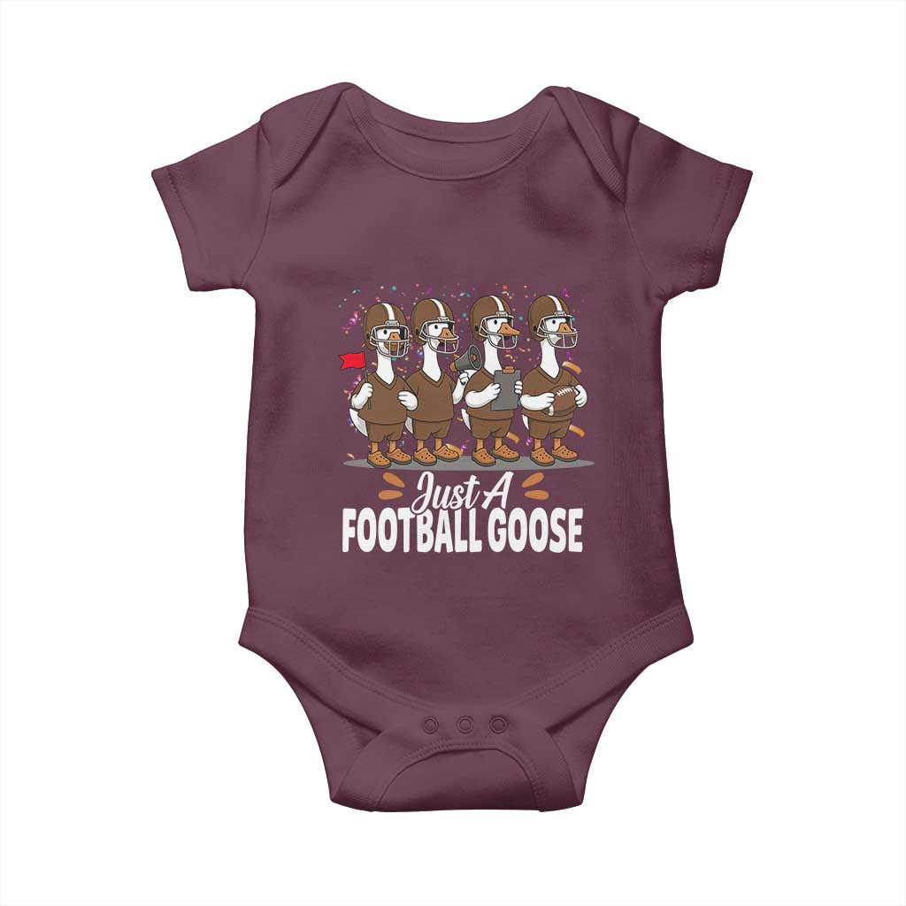 Just A Football Goose Baby Onesie Animal Sports Fan Gift - Wonder Print Shop