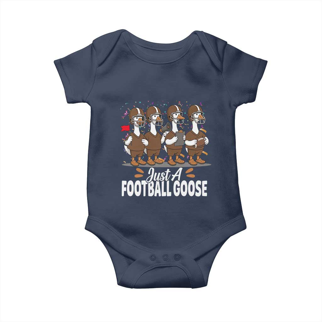Just A Football Goose Baby Onesie Animal Sports Fan Gift - Wonder Print Shop