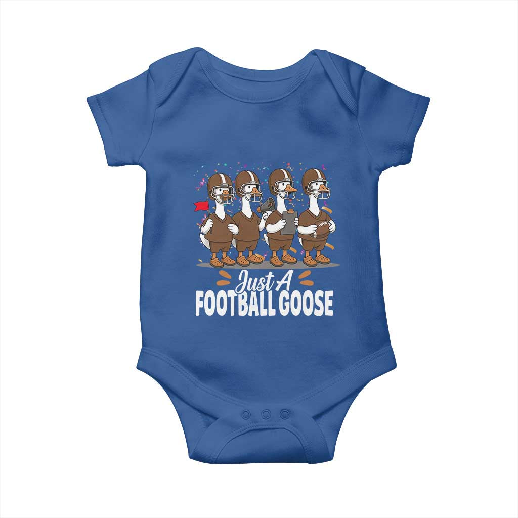 Just A Football Goose Baby Onesie Animal Sports Fan Gift - Wonder Print Shop