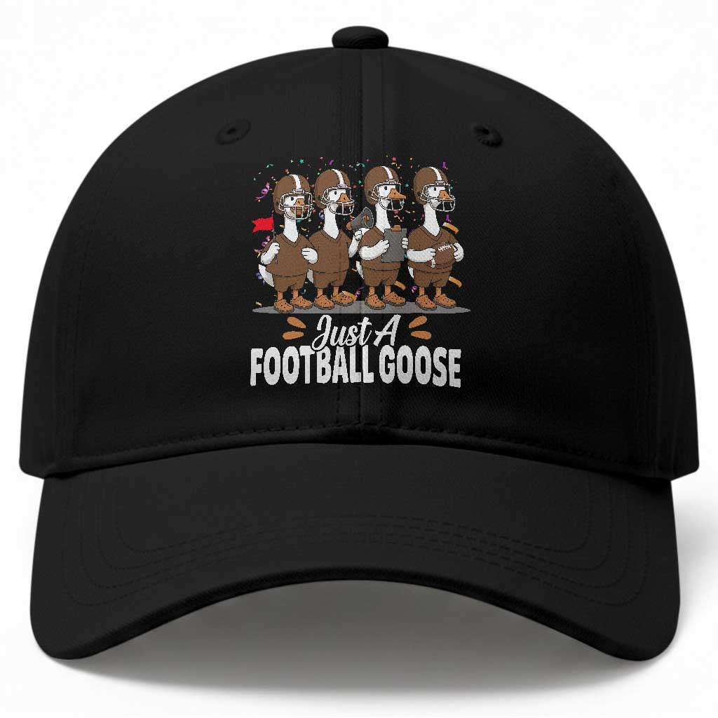 Just A Football Goose Baseball Cap Animal Sports Fan Gift