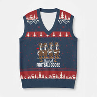 Just A Football Goose V-Neck Knit Sweater Vest Animal Sports Fan Gift - Wonder Print Shop