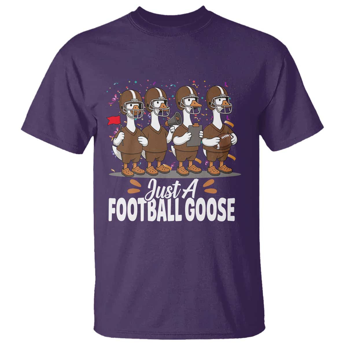 Just A Football Goose T Shirt Animal Sports Fan Gift - Wonder Print Shop