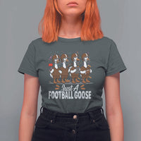 Just A Football Goose T Shirt For Women Animal Sports Fan Gift - Wonder Print Shop