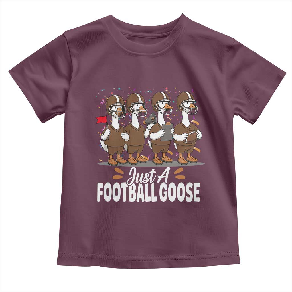 Just A Football Goose Toddler T Shirt Animal Sports Fan Gift - Wonder Print Shop