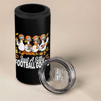 Just A Silly Football 4 in 1 Can Cooler Tumbler Animal Sports Fan Gift - Wonder Print Shop