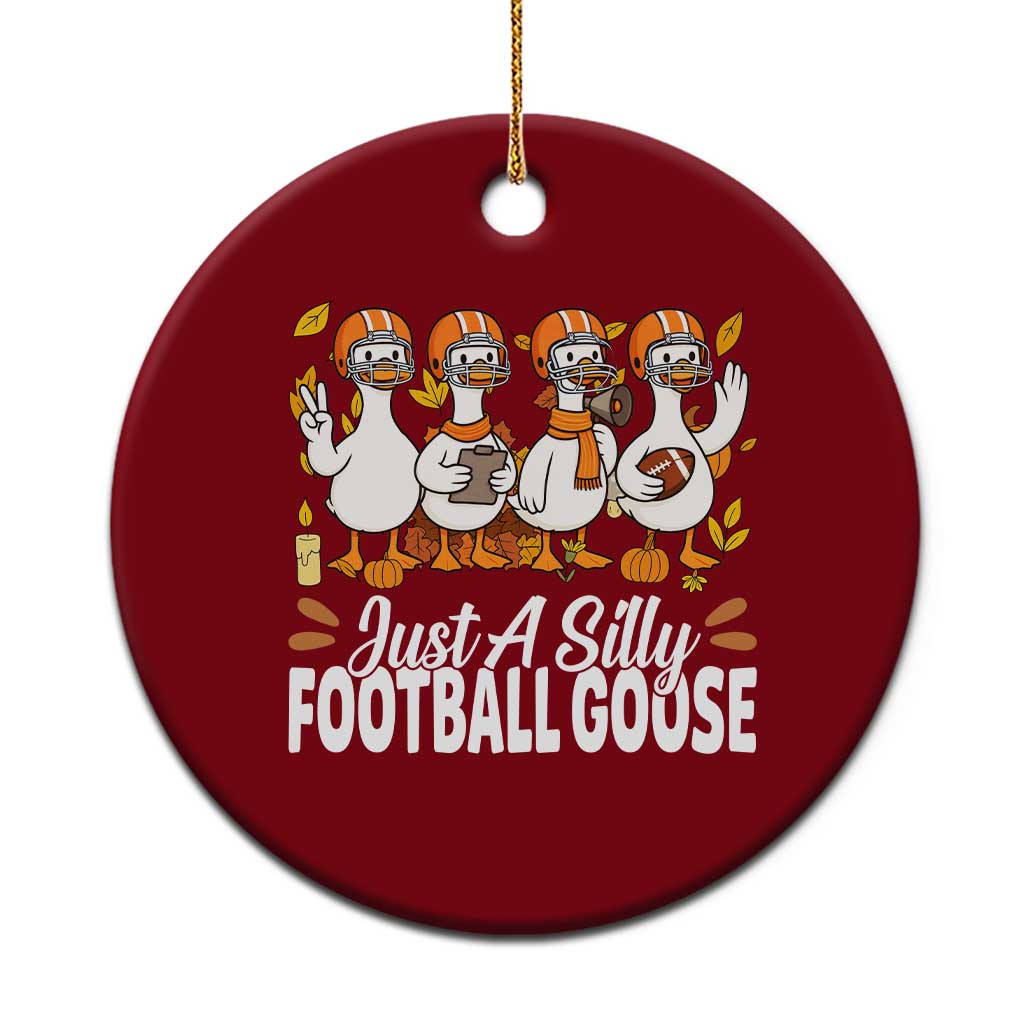 Just A Silly Football Ceramic Ornament Animal Sports Fan Gift - Wonder Print Shop