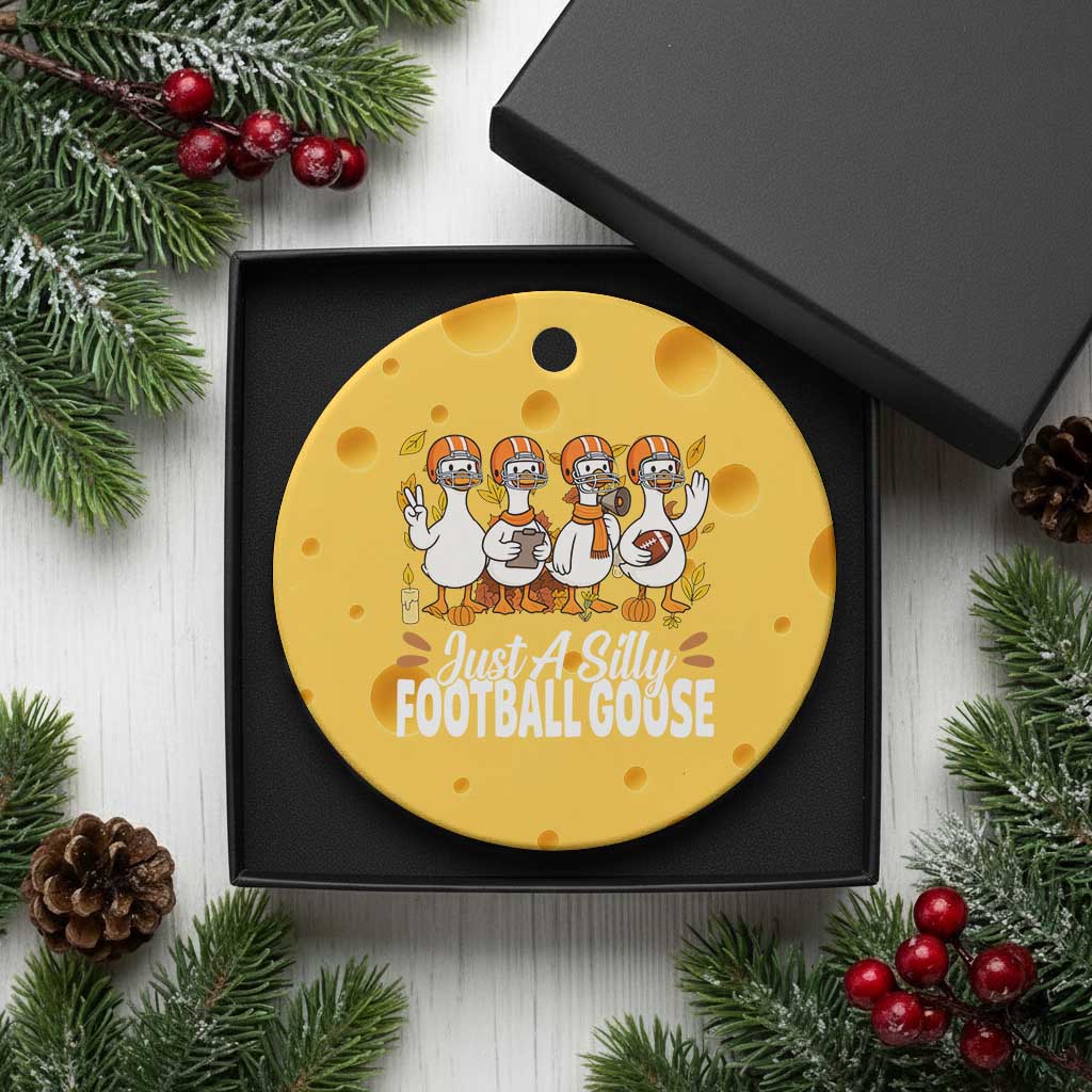 Just A Silly Football Ceramic Ornament Animal Sports Fan Gift - Wonder Print Shop