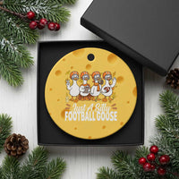 Just A Silly Football Ceramic Ornament Animal Sports Fan Gift - Wonder Print Shop