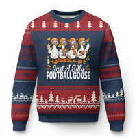 Just A Silly Football Ugly Christmas Sweater Animal Sports Fan Gift - Wonder Print Shop