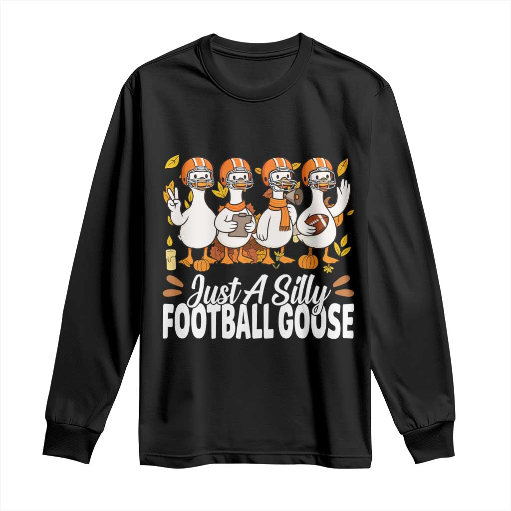 Just A Silly Football Long Sleeve Shirt Animal Sports Fan Gift - Wonder Print Shop