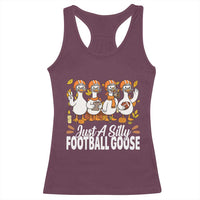 Just A Silly Football Racerback Tank Top Animal Sports Fan Gift - Wonder Print Shop