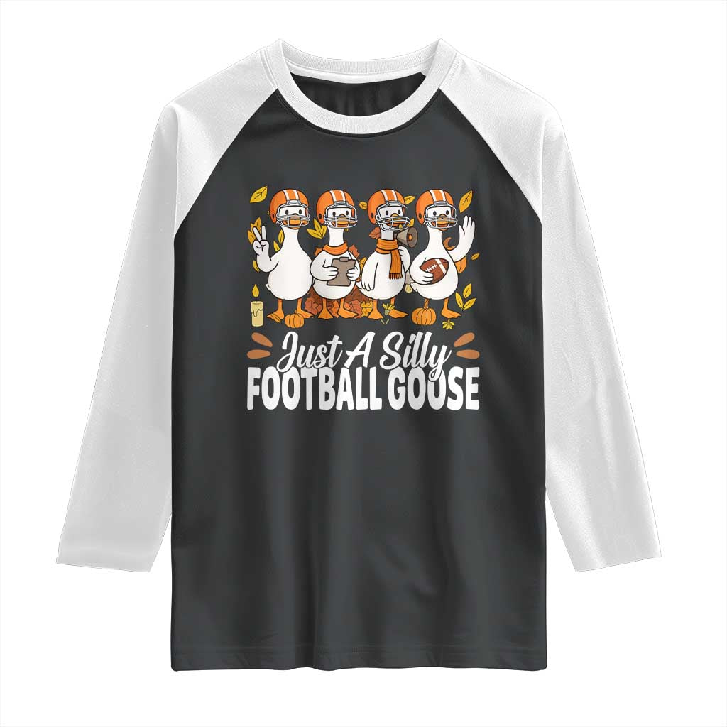 Just A Silly Football Raglan Shirt Animal Sports Fan Gift - Wonder Print Shop