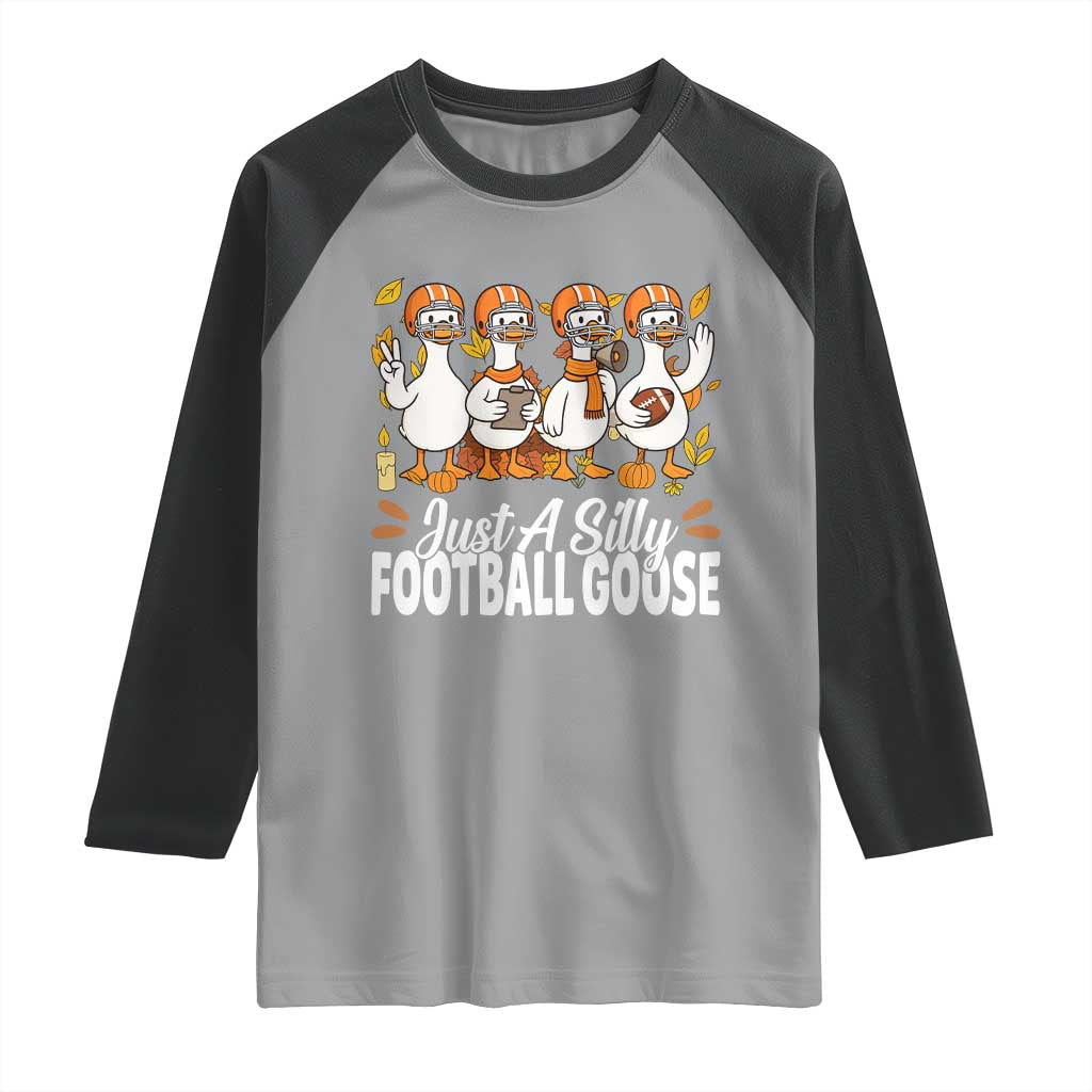 Just A Silly Football Raglan Shirt Animal Sports Fan Gift - Wonder Print Shop