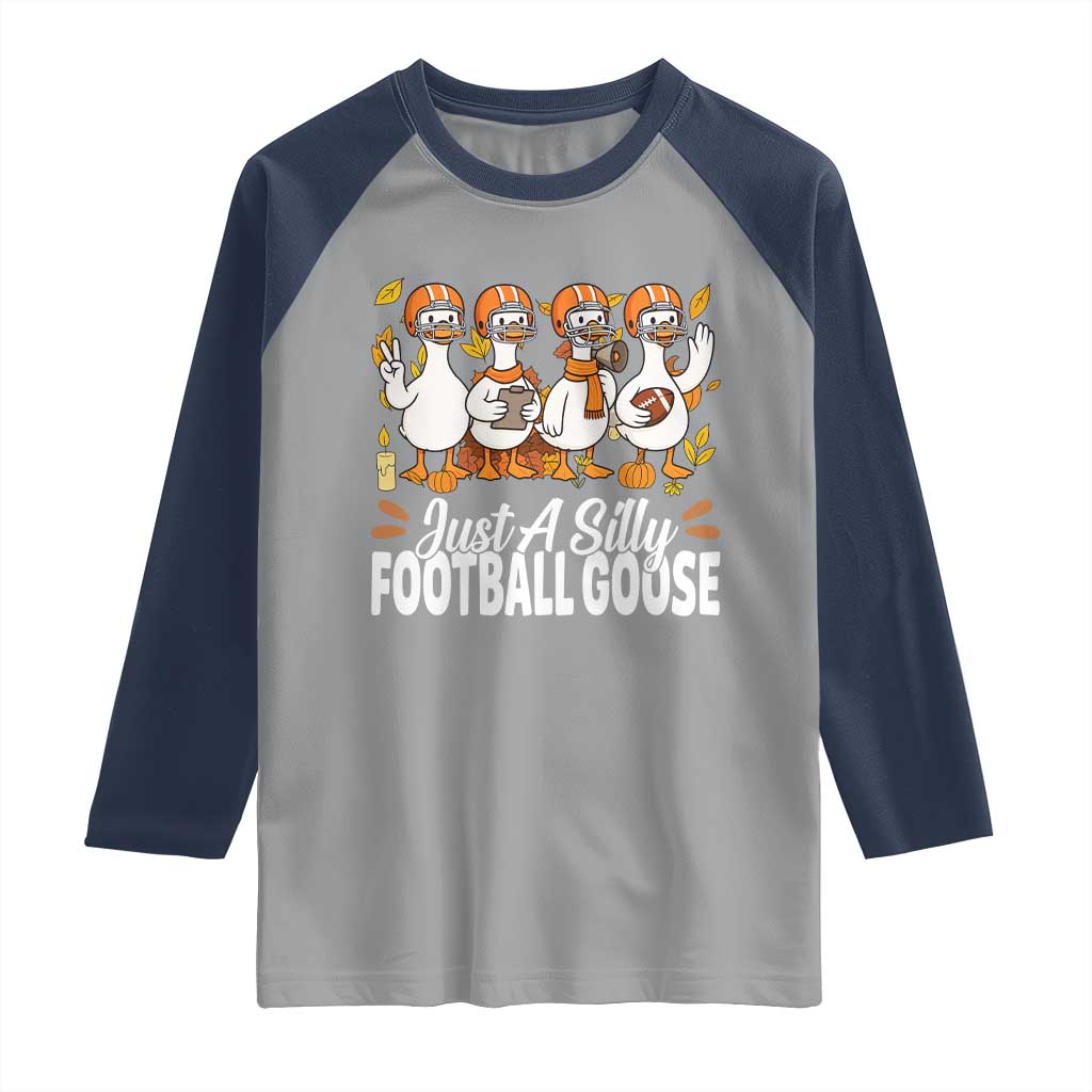 Just A Silly Football Raglan Shirt Animal Sports Fan Gift - Wonder Print Shop