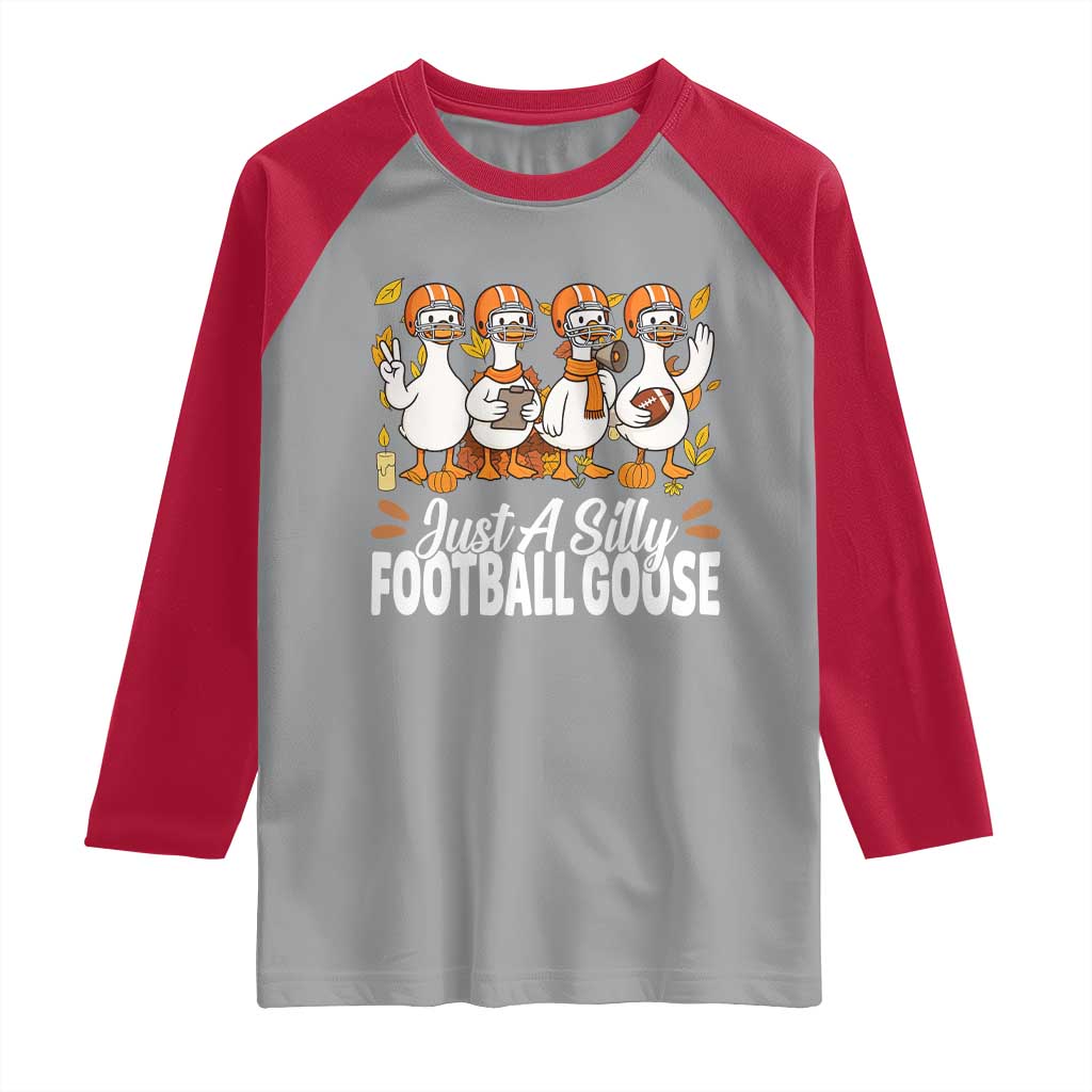 Just A Silly Football Raglan Shirt Animal Sports Fan Gift - Wonder Print Shop
