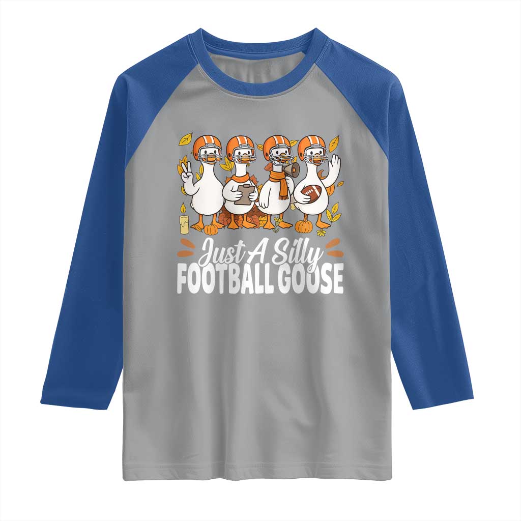 Just A Silly Football Raglan Shirt Animal Sports Fan Gift - Wonder Print Shop