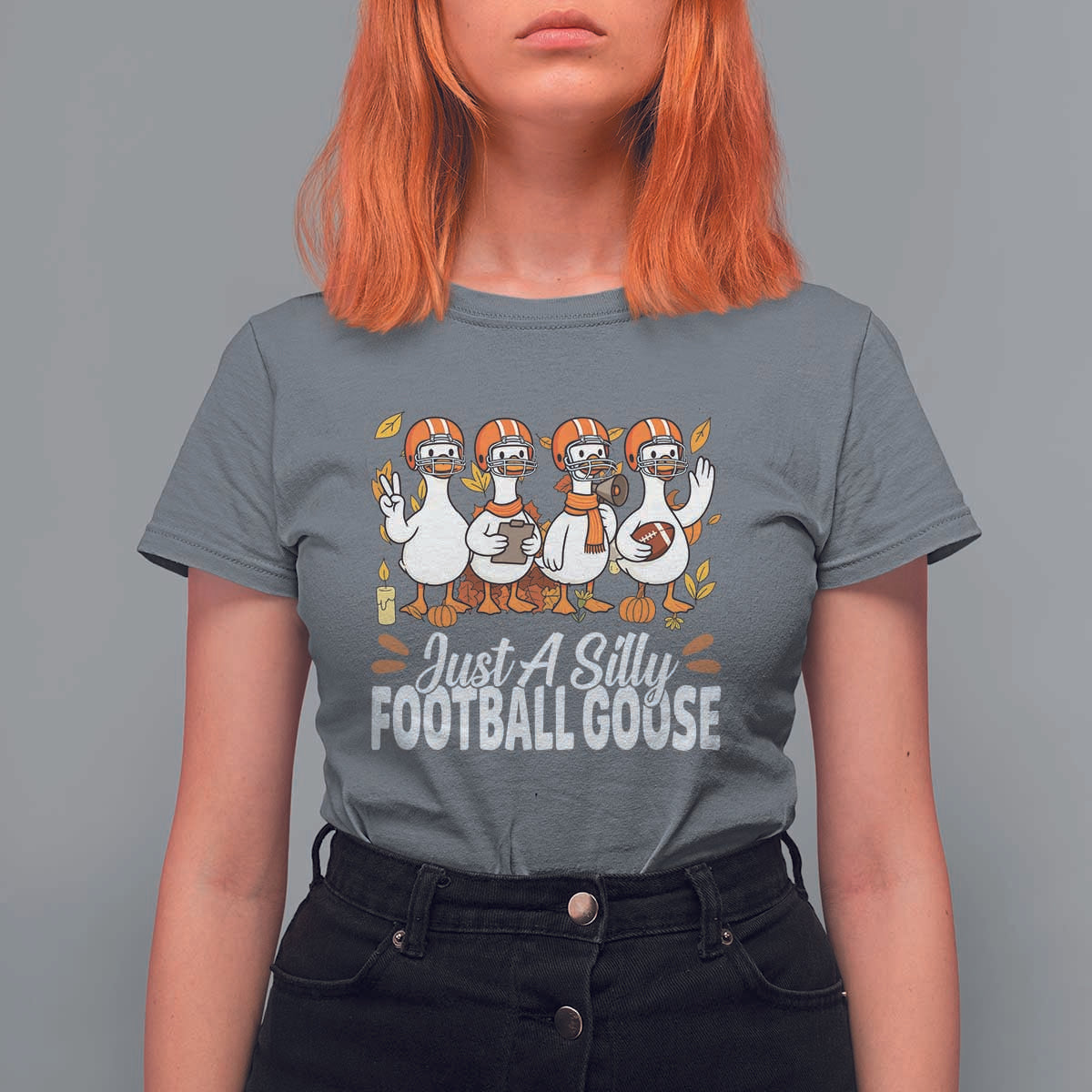 Just A Silly Football T Shirt For Women Animal Sports Fan Gift - Wonder Print Shop