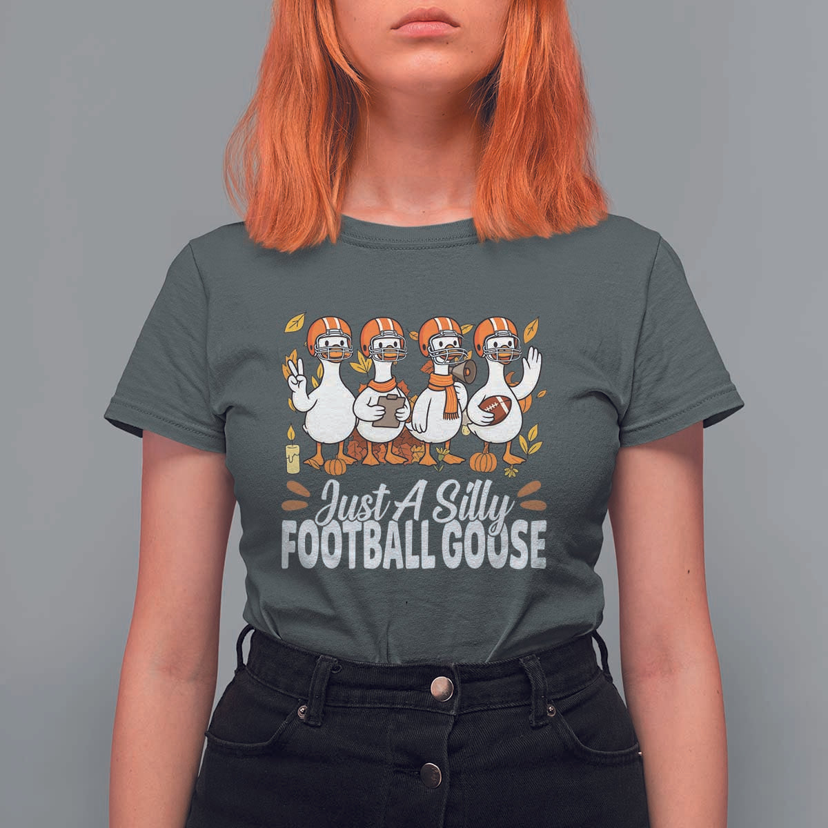 Just A Silly Football T Shirt For Women Animal Sports Fan Gift - Wonder Print Shop