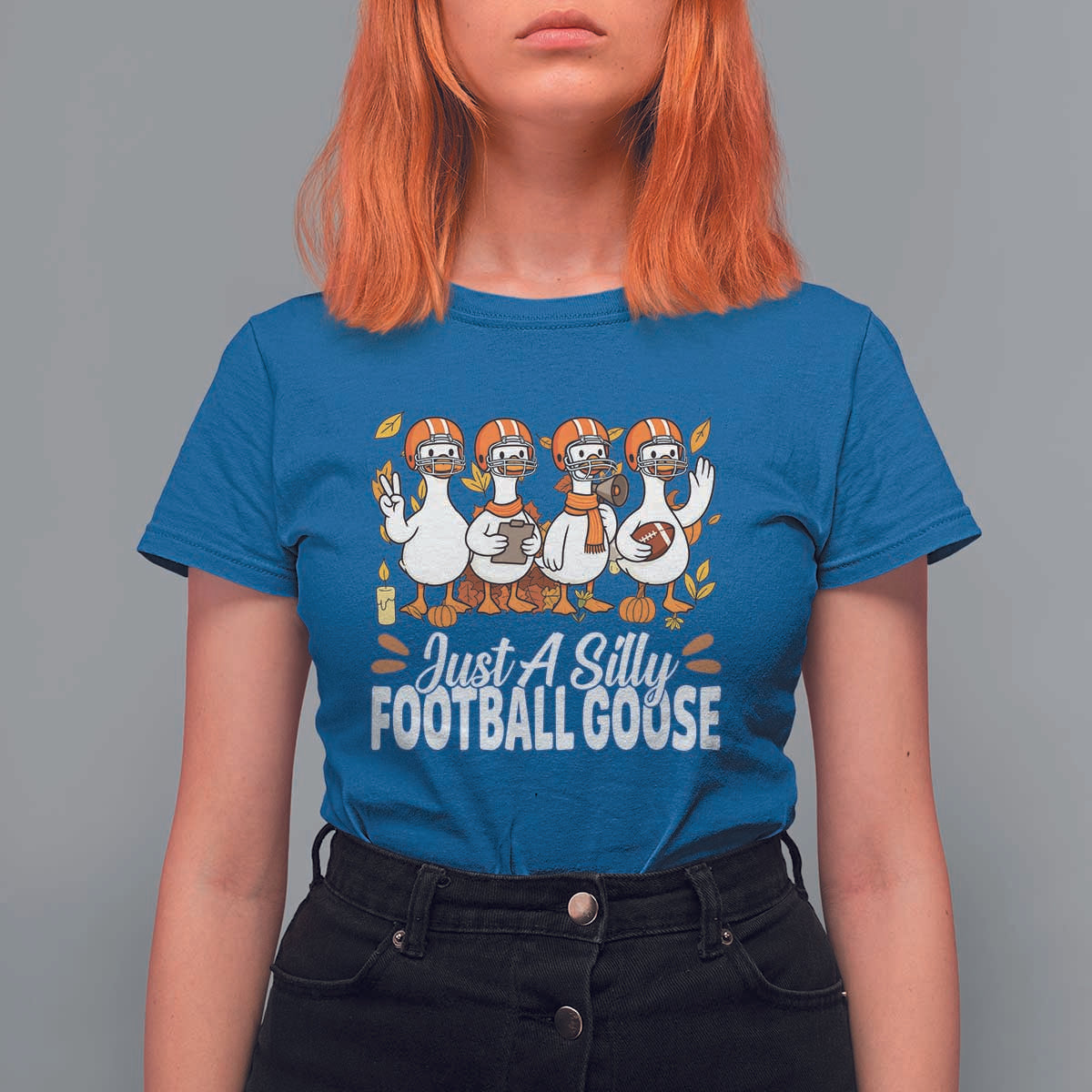 Just A Silly Football T Shirt For Women Animal Sports Fan Gift - Wonder Print Shop