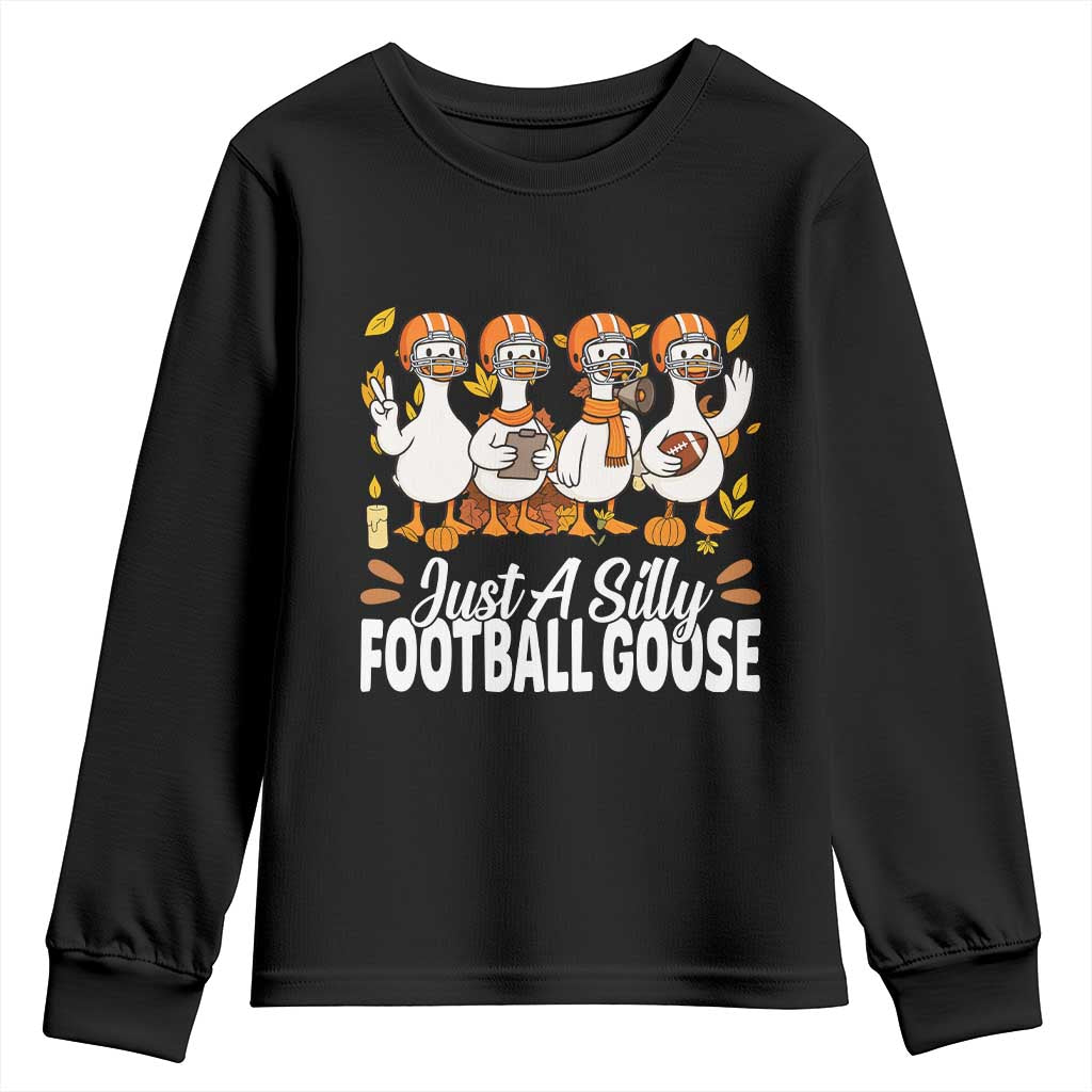 Just A Silly Football Youth Sweatshirt Animal Sports Fan Gift - Wonder Print Shop