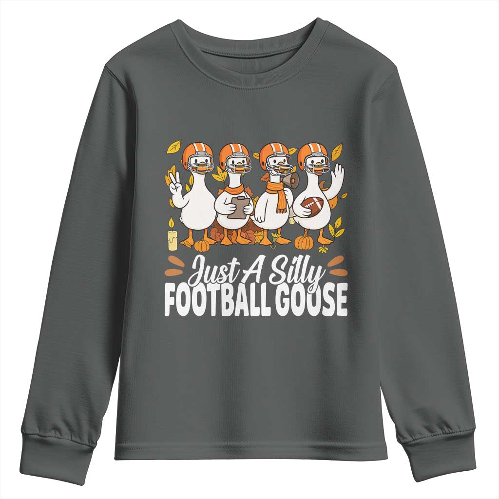 Just A Silly Football Youth Sweatshirt Animal Sports Fan Gift - Wonder Print Shop