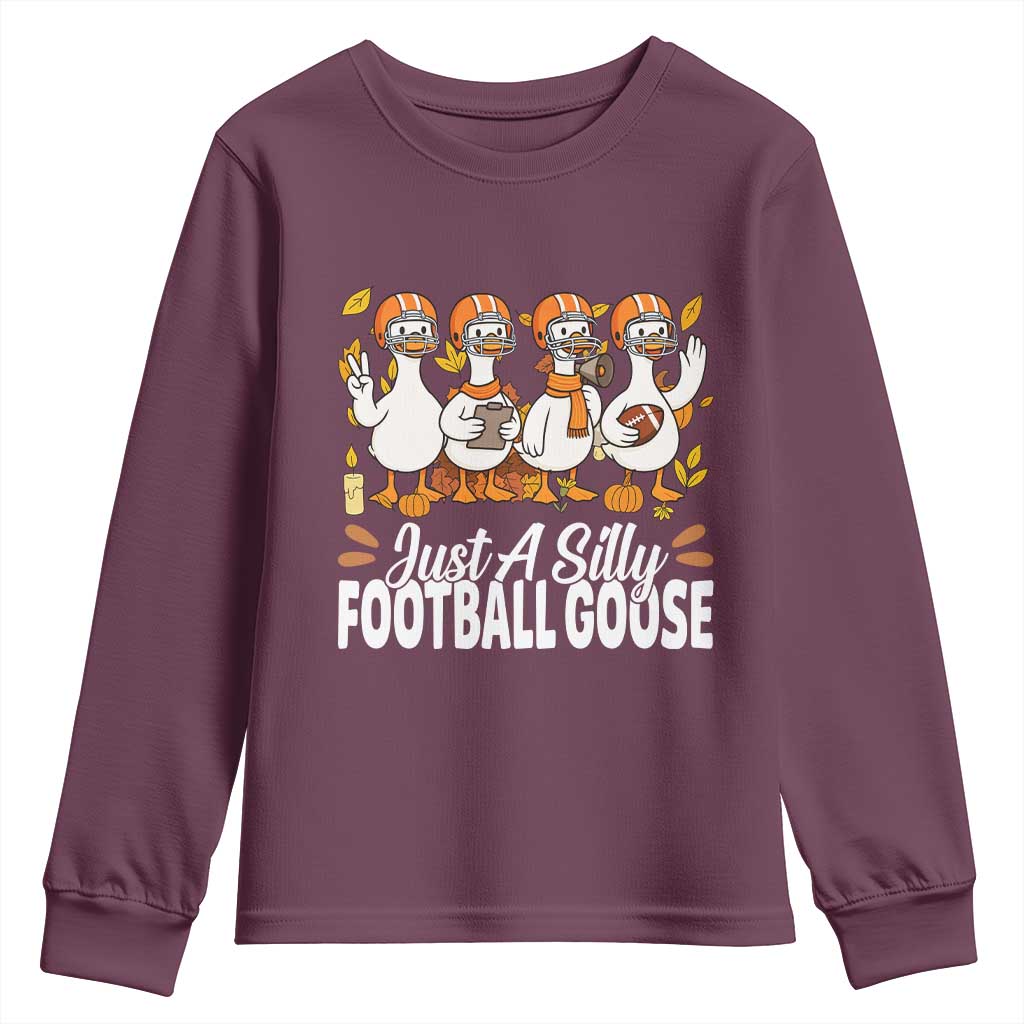 Just A Silly Football Youth Sweatshirt Animal Sports Fan Gift - Wonder Print Shop