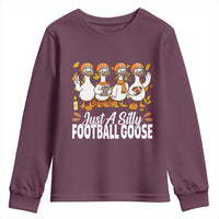 Just A Silly Football Youth Sweatshirt Animal Sports Fan Gift - Wonder Print Shop