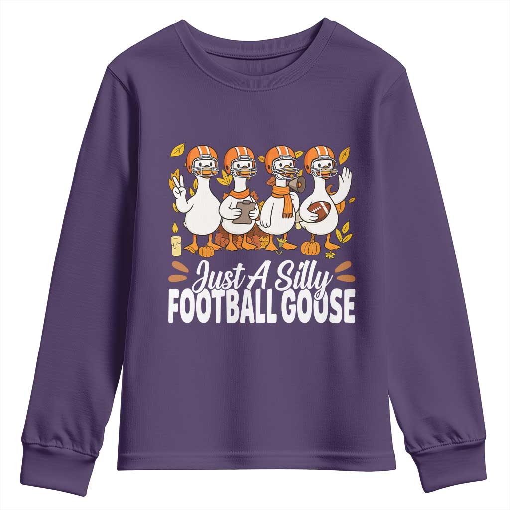 Just A Silly Football Youth Sweatshirt Animal Sports Fan Gift - Wonder Print Shop