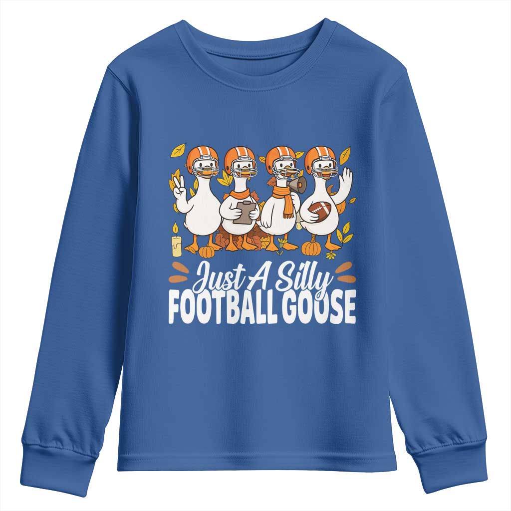 Just A Silly Football Youth Sweatshirt Animal Sports Fan Gift - Wonder Print Shop