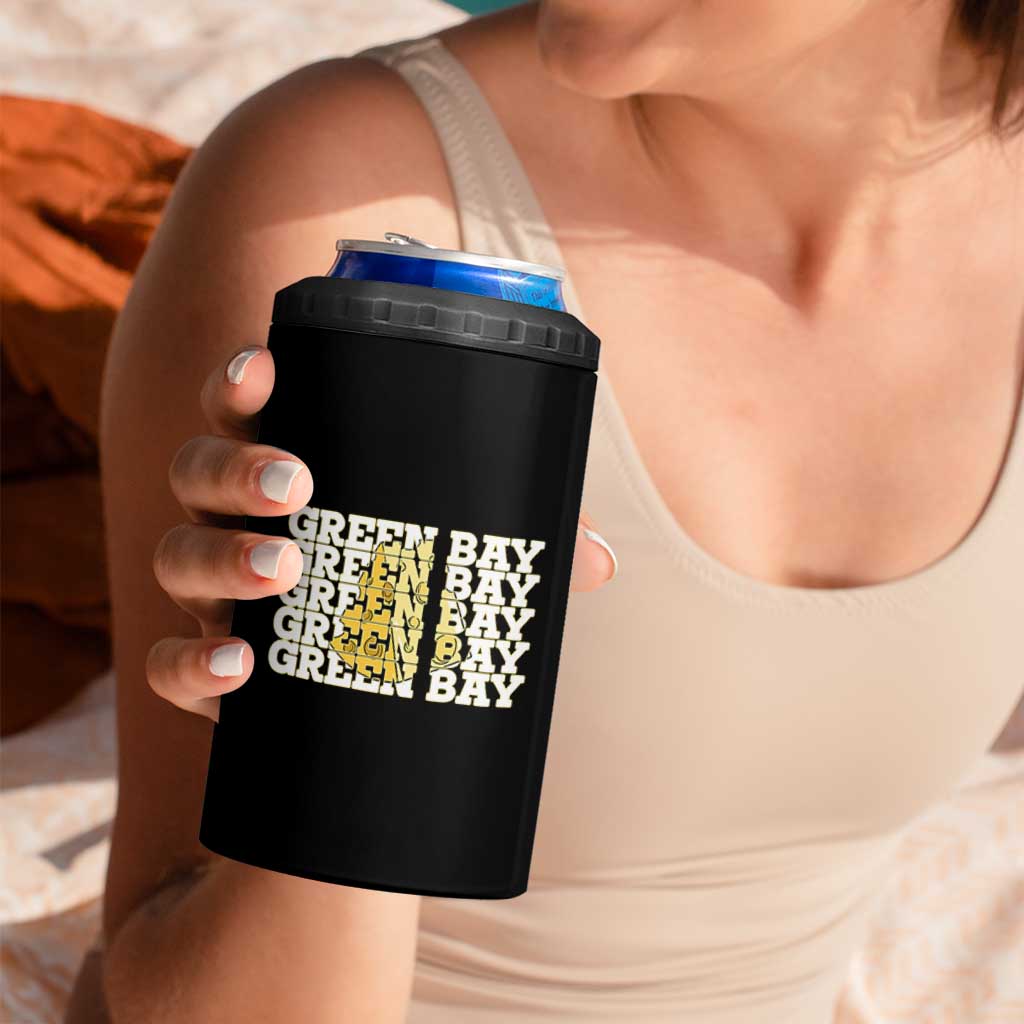Green Bay Football Fan Cheese Lover 4 in 1 Can Cooler Tumbler Supporter Gift Idea - Wonder Print Shop