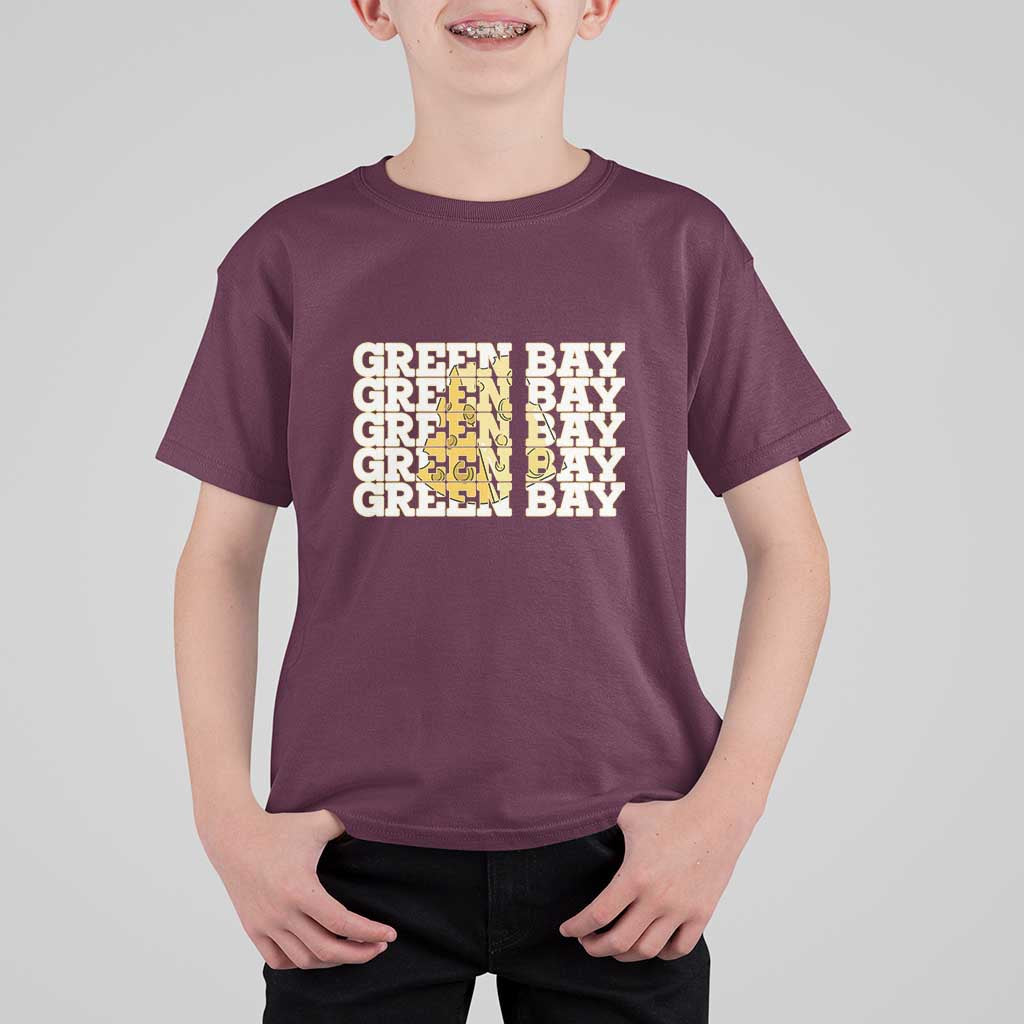 Green Bay Football Fan Cheese Lover T Shirt For Kid Supporter Gift Idea - Wonder Print Shop