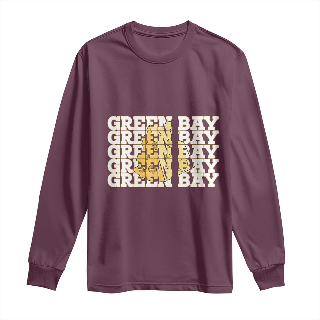 Green Bay Football Fan Cheese Lover Long Sleeve Shirt Supporter Gift Idea - Wonder Print Shop