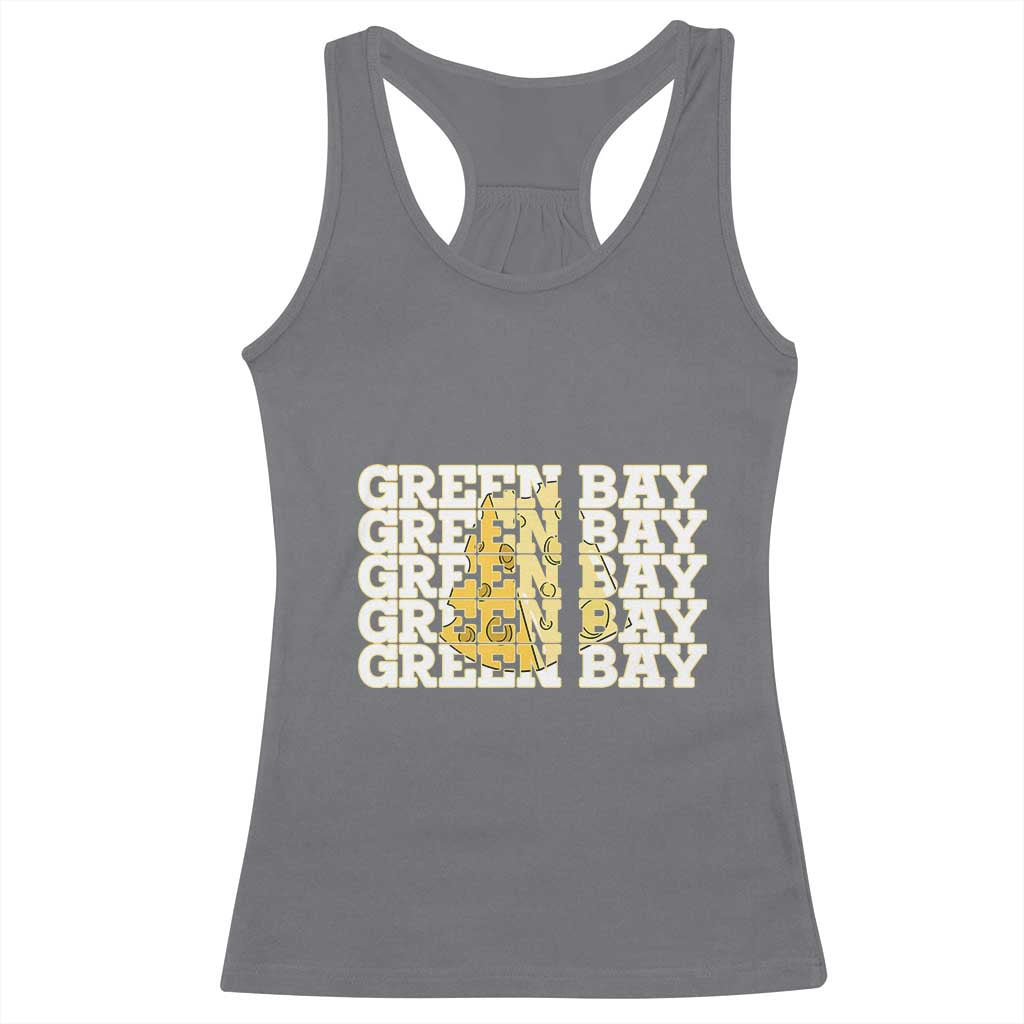 Green Bay Football Fan Cheese Lover Racerback Tank Top Supporter Gift Idea - Wonder Print Shop