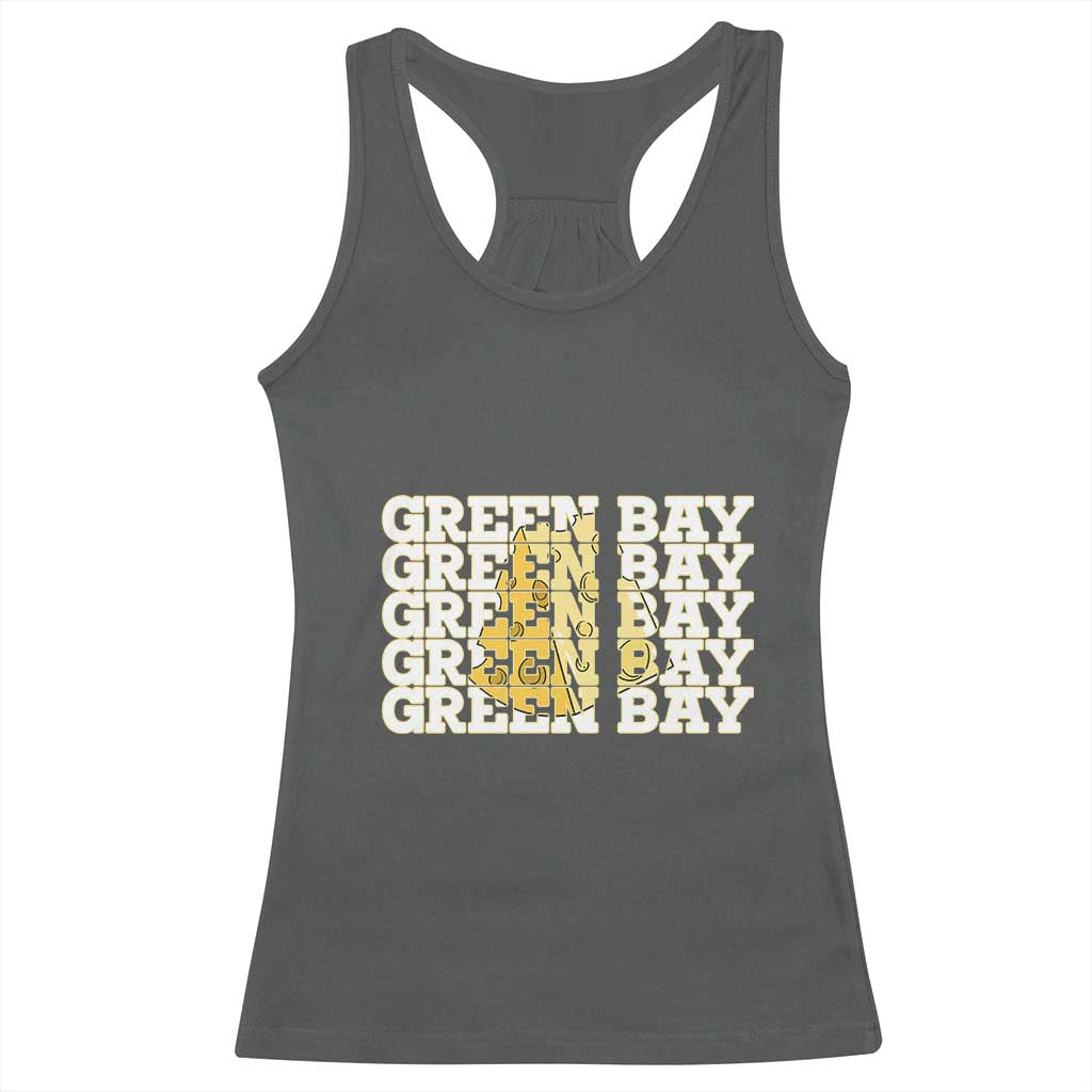 Green Bay Football Fan Cheese Lover Racerback Tank Top Supporter Gift Idea - Wonder Print Shop