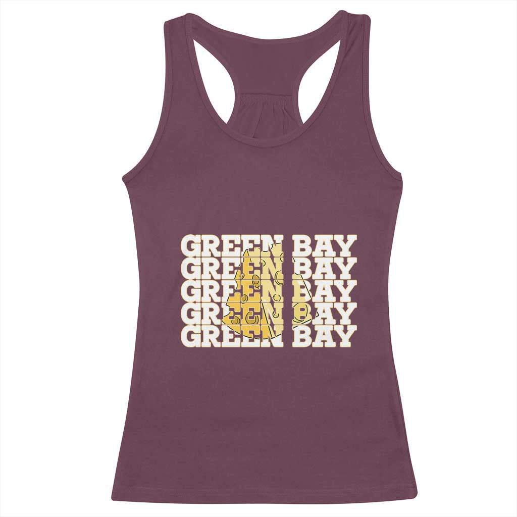 Green Bay Football Fan Cheese Lover Racerback Tank Top Supporter Gift Idea - Wonder Print Shop